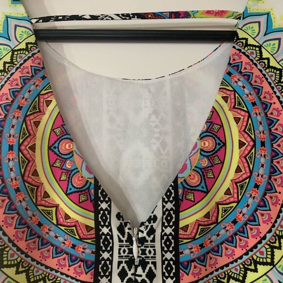 Pink Owl Boho Sleeveless lined Dress Sz M women - Picture 4 of 10